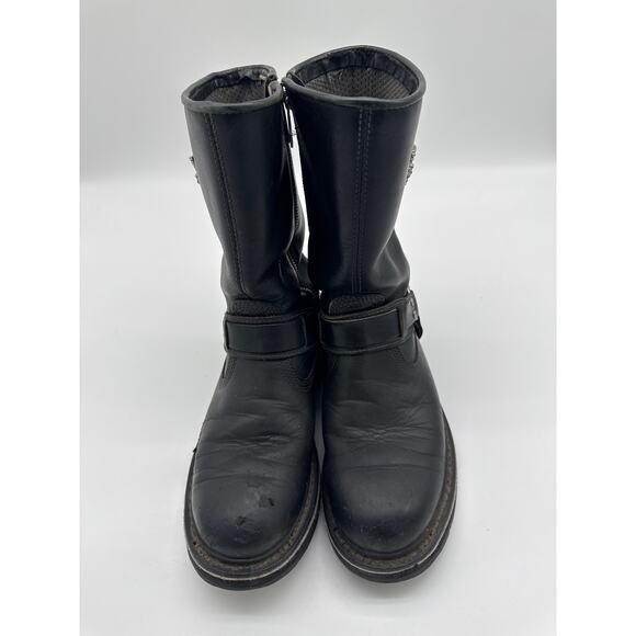 Harley Davidson Stratus 95143 Mens Sz 9.5Black Harness Biker Boots Motorcycle - Picture 2 of 9